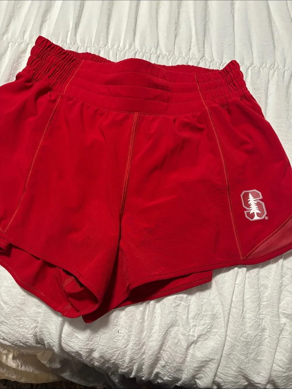 lululemon athletica Red Women's Athletic Shorts with Stanford Logo - Picture 2 of 8